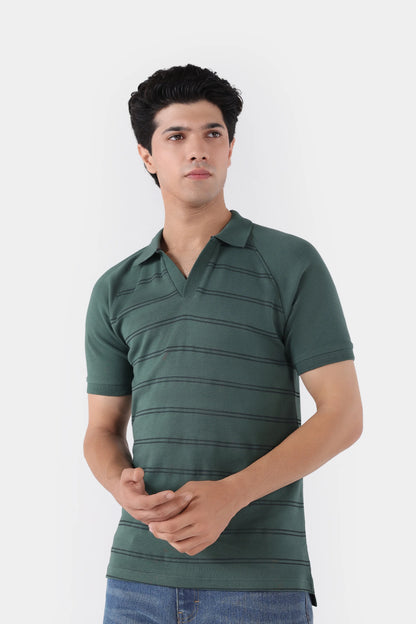 Raglan Striper Polo - Cougar Clothing