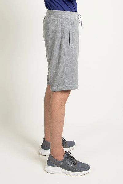 Grey Folded Hem Shorts