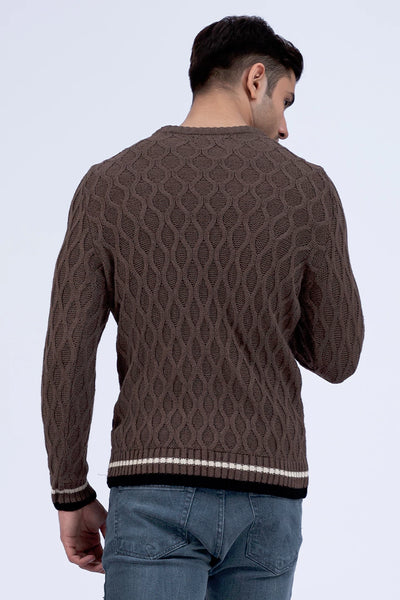 Twist Braid Brown Sweater