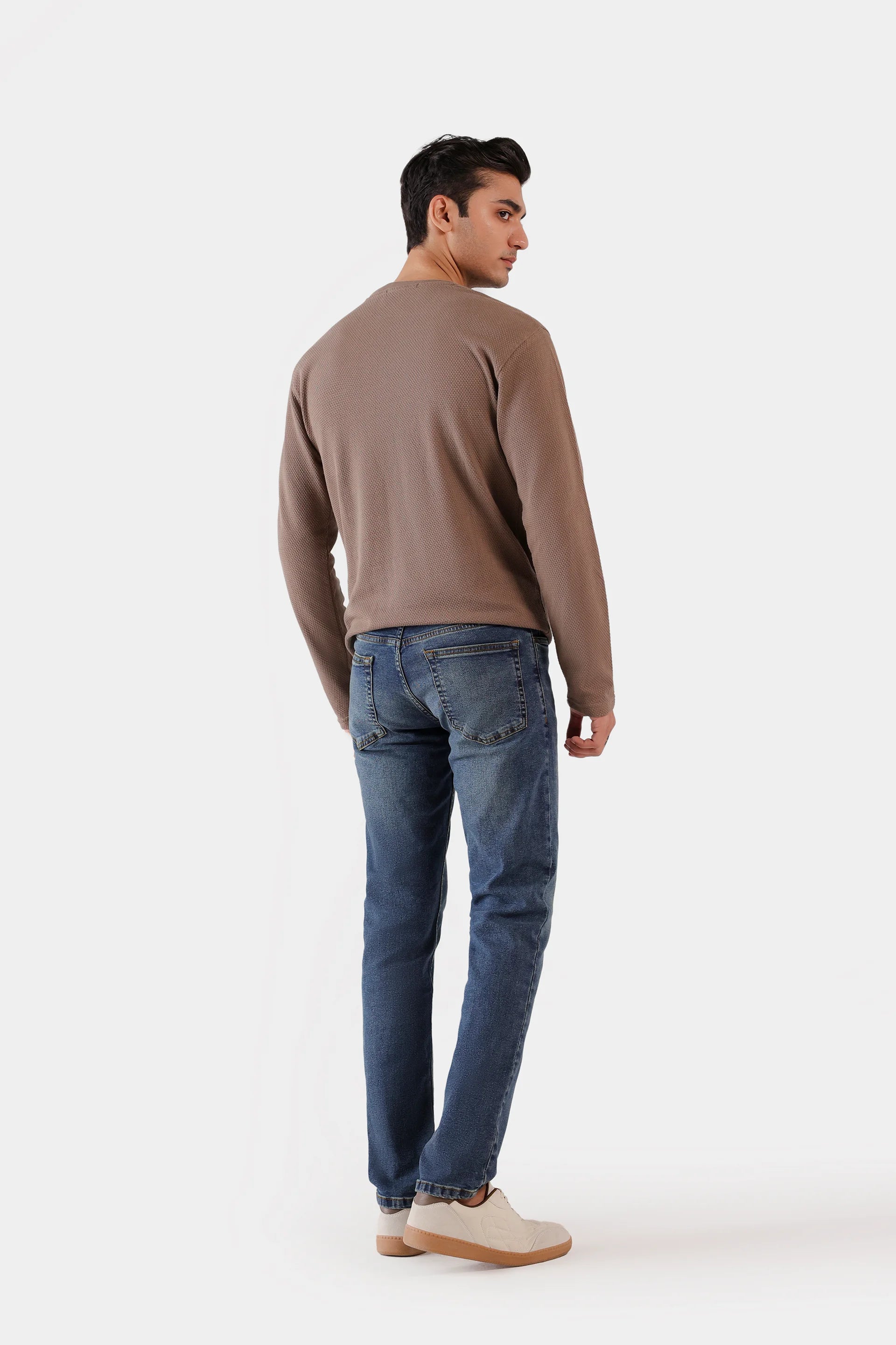 Slim Fit Jeans With Whiskers - Cougar Clothing