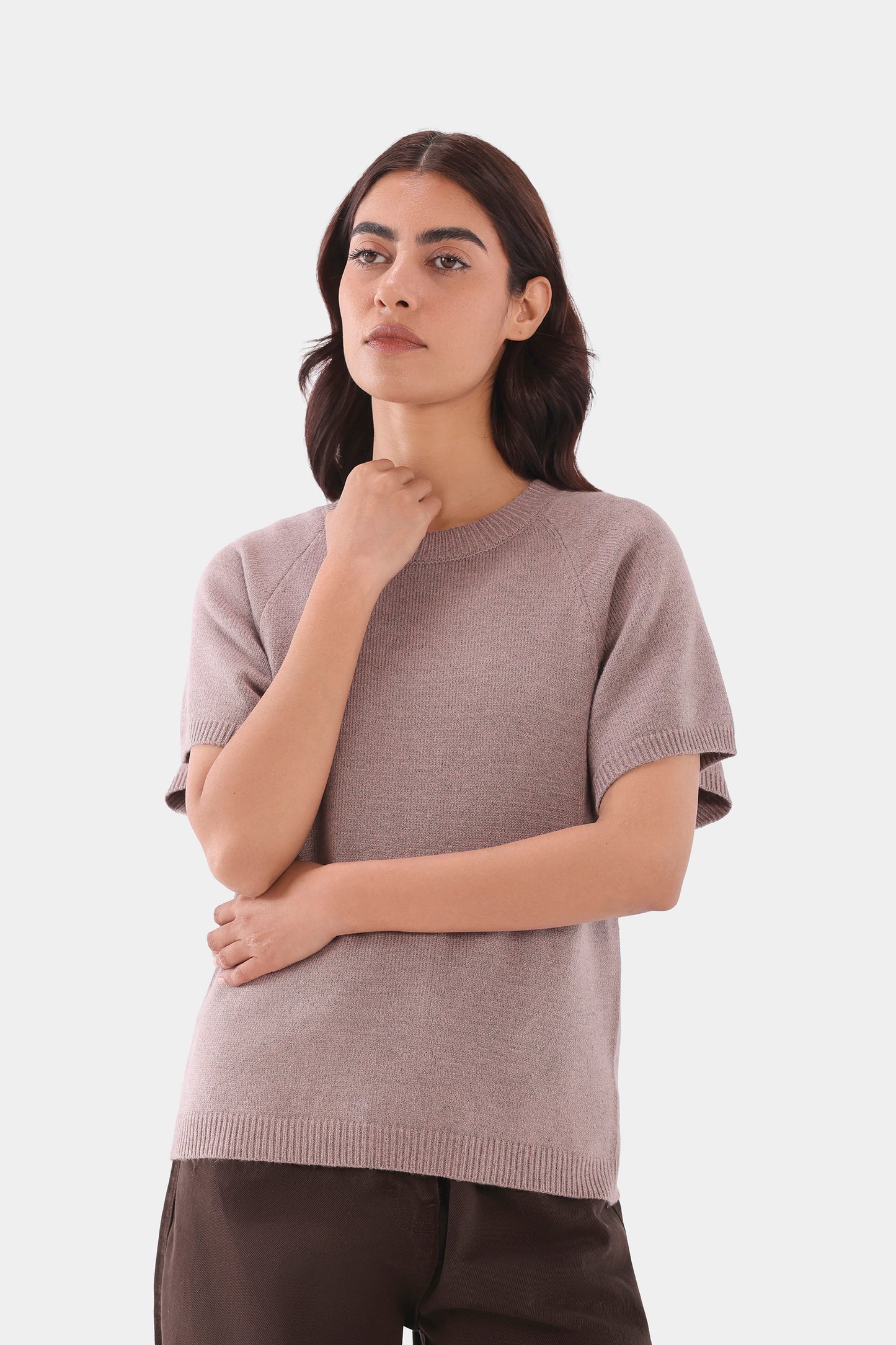 Raglan Sleeved Knitted Sweater