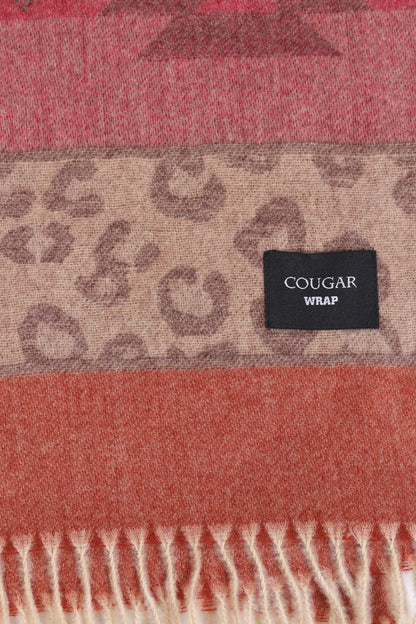 Contrast Pattern Knitted Shawl