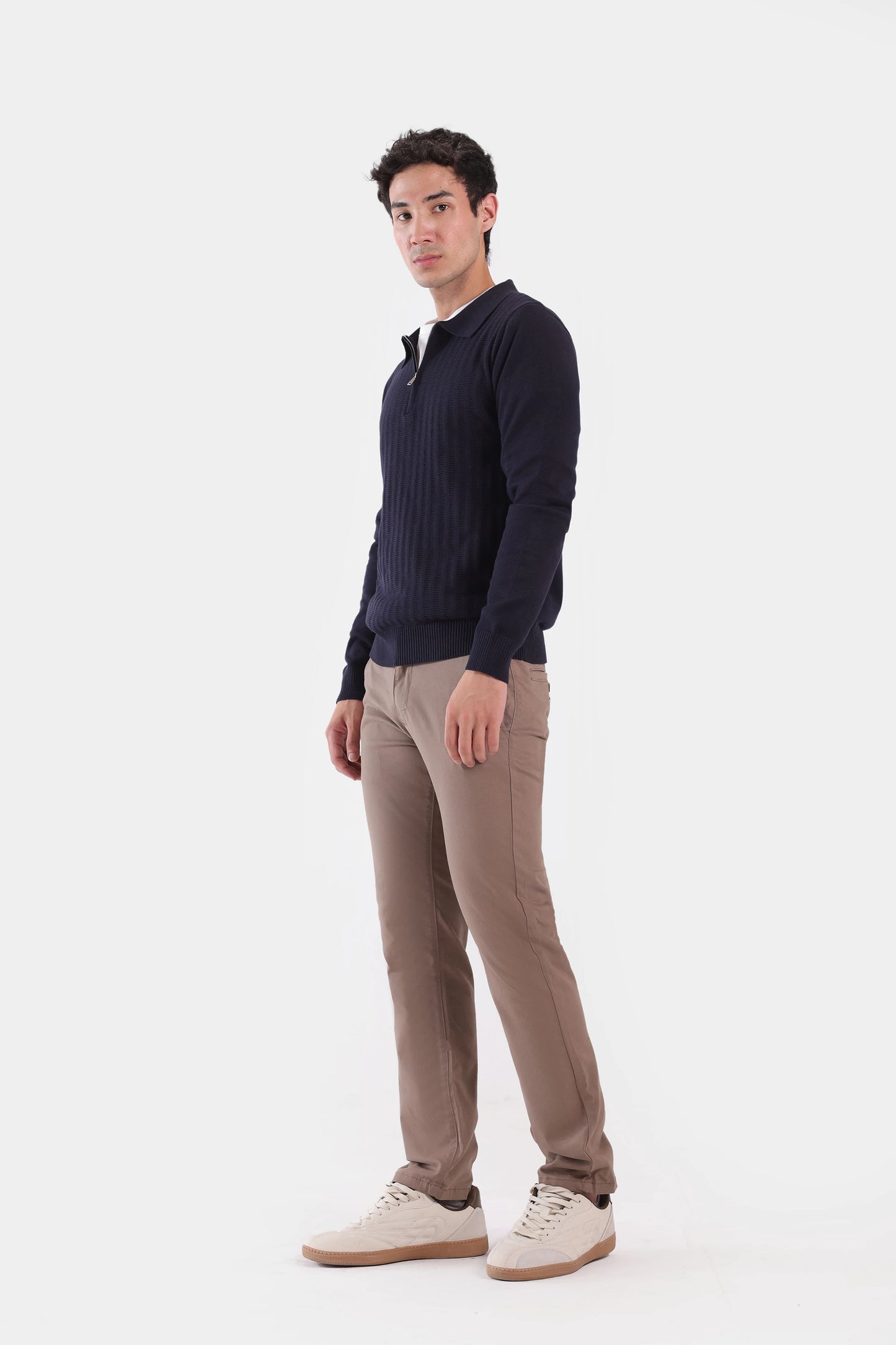 Rib Knit Cable Knit Sweater - Cougar Clothing