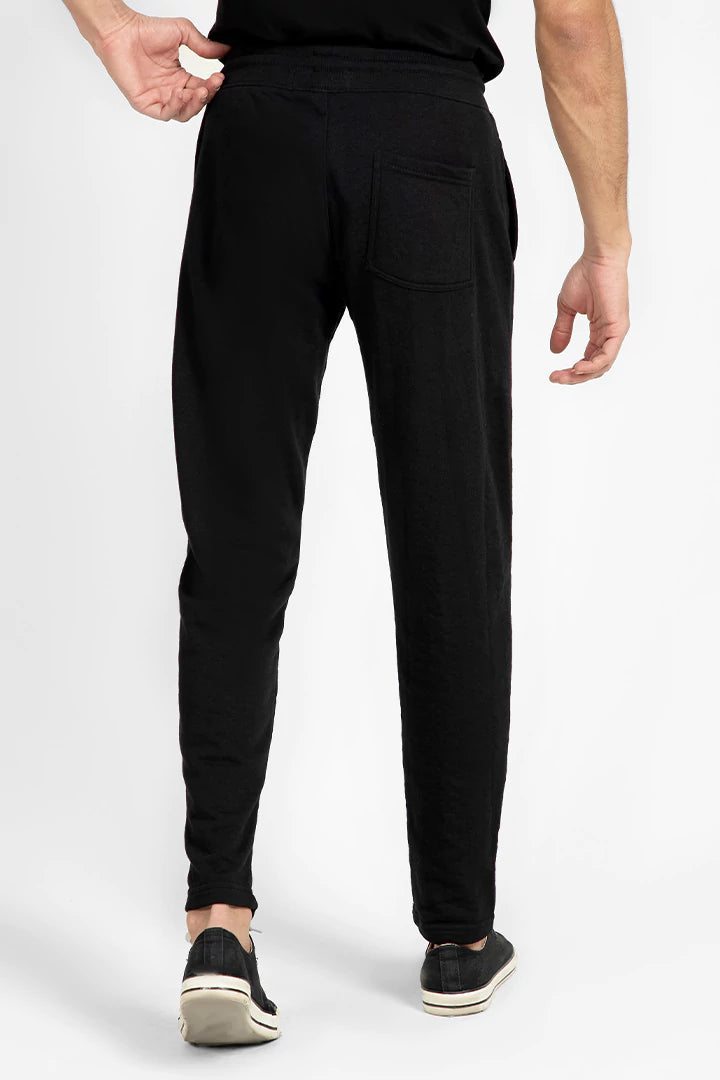Black Graphic Relax Fit Trousers