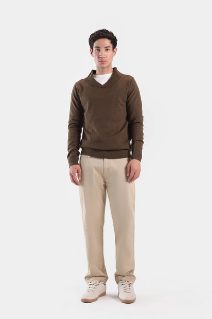 Shawl Collar Sweater - Cougar Clothing