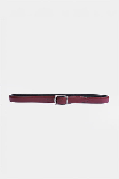 Reversible Belt With Silver Buckle - Cougar Clothing