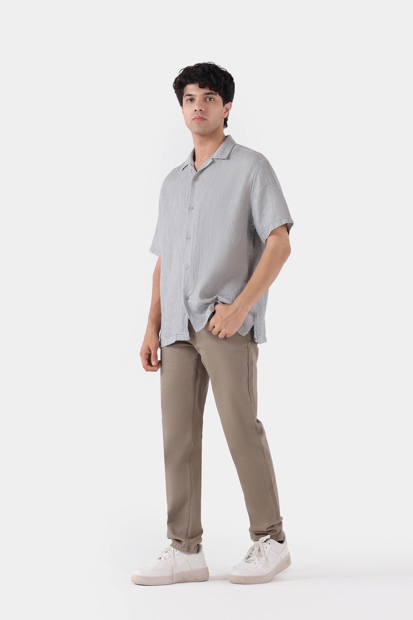 Textured Resort Collar Shirt - Cougar Clothing