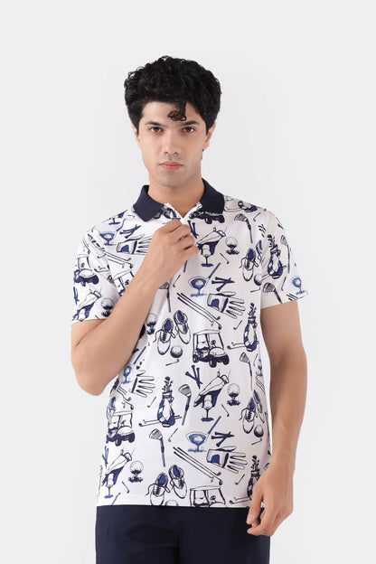 All Over Printed Polo - Cougar Clothing