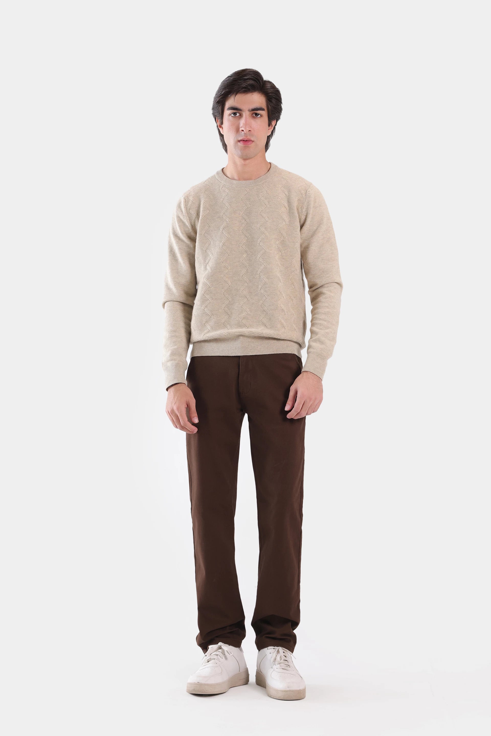 Zig-Zag Knit Sweater - Cougar Clothing