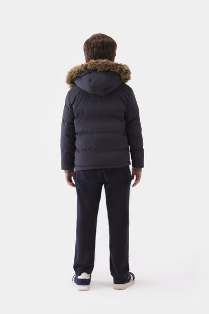 Quilted Faux Fur Jacket