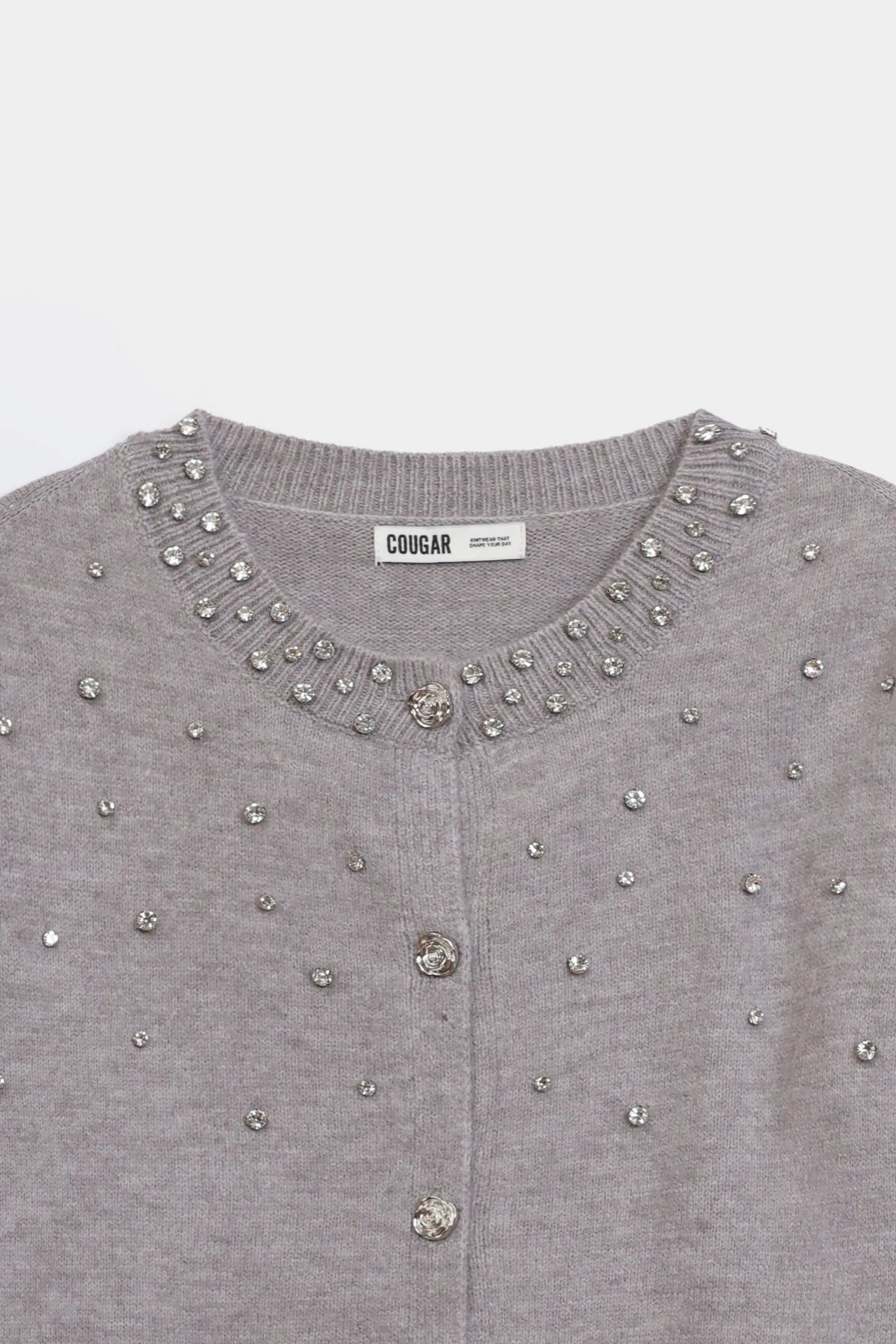 Embellished Knit Cardigan - Cougar Clothing