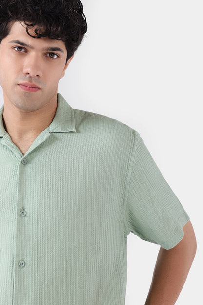 Textured Resort Collar Shirt - Cougar Clothing