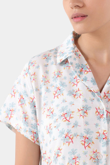 Printed Cotton Viscose Dress - Cougar Clothing