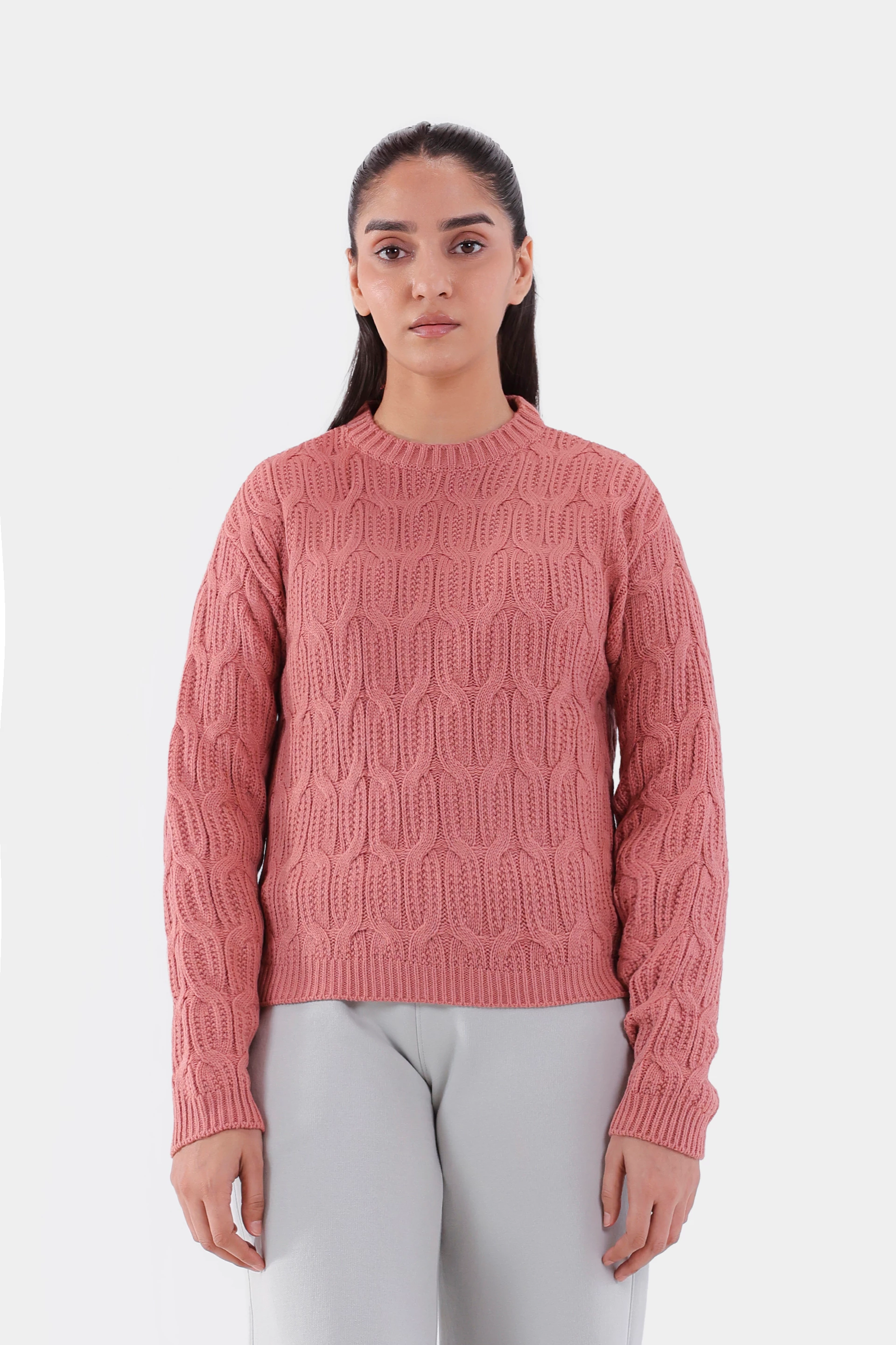 Cable Knit Sweater - Cougar Clothing