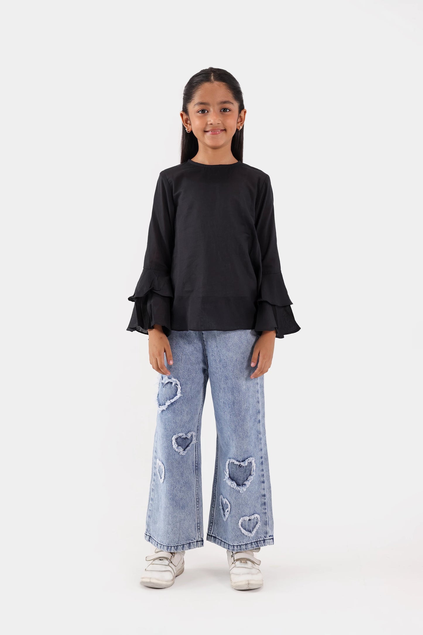 Top With Flounce Sleeves - Cougar Clothing