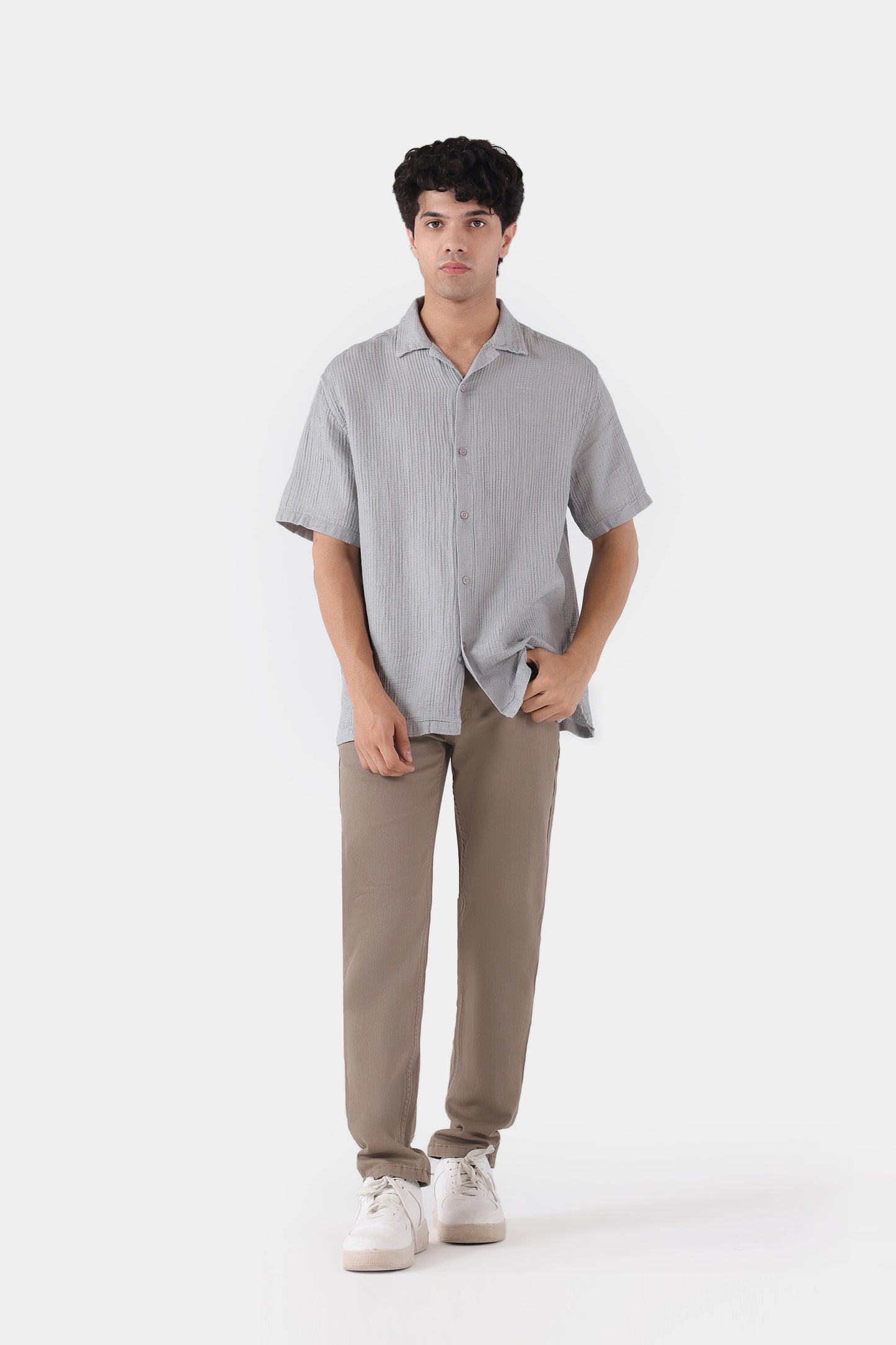 Textured Resort Collar Shirt - Cougar Clothing