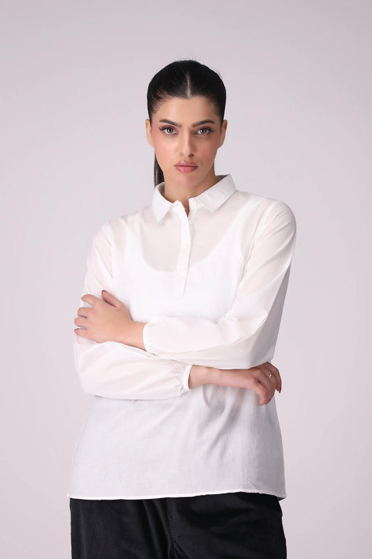 Shirt With Half Placket - Cougar Clothing