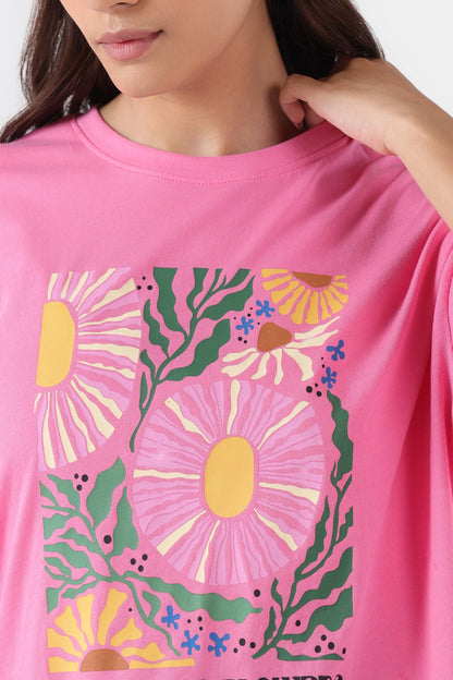 Turn Up Sleeve Graphic T-Shirt - Cougar Clothing