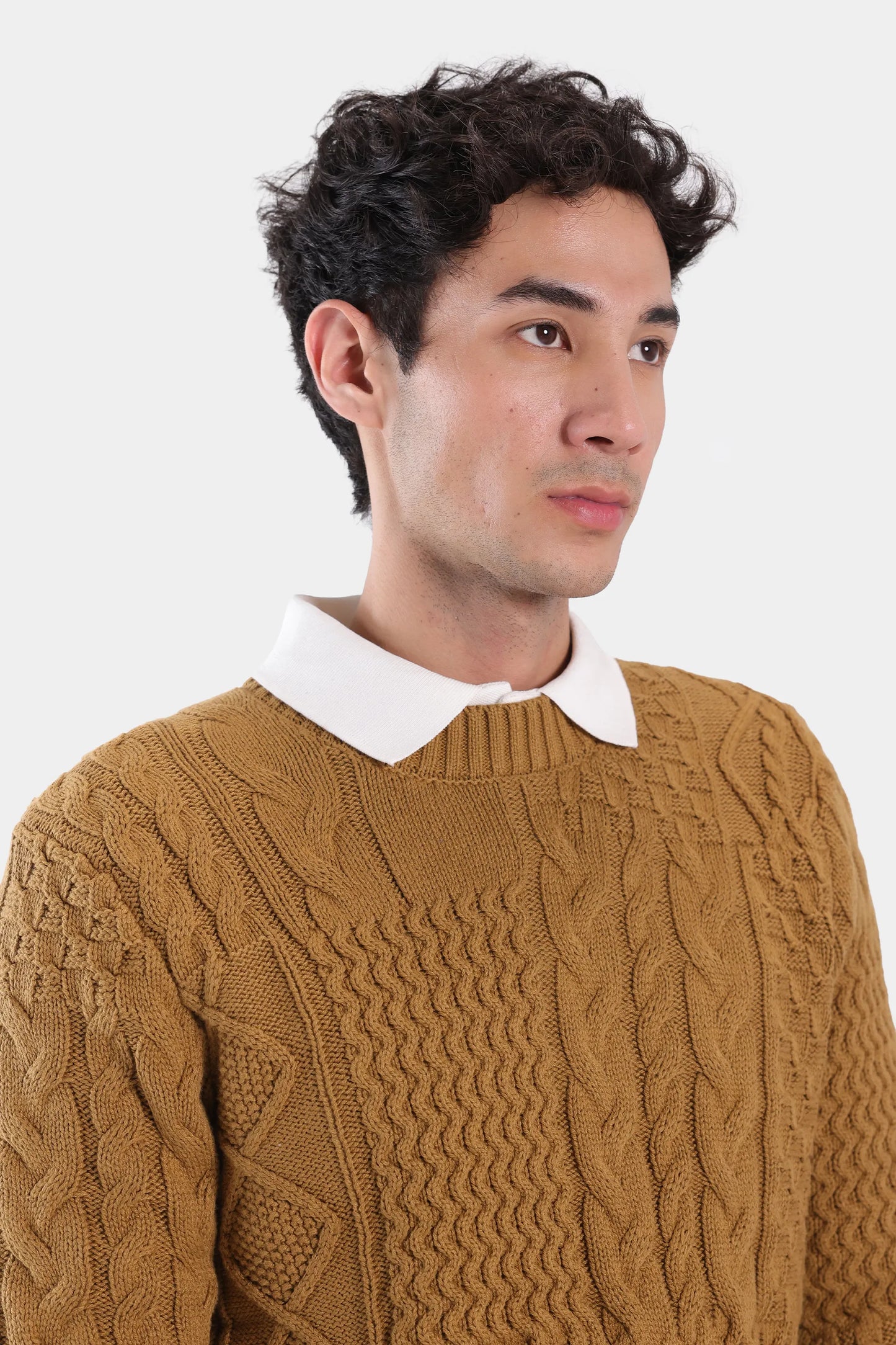 Raised Texture Knit Sweater - Cougar Clothing