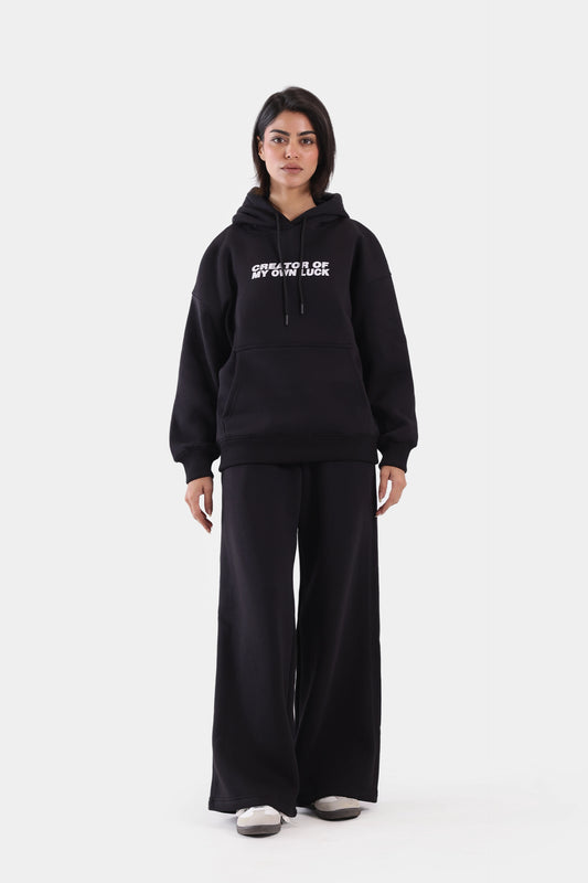 Text Print Hoodie - Cougar Clothing