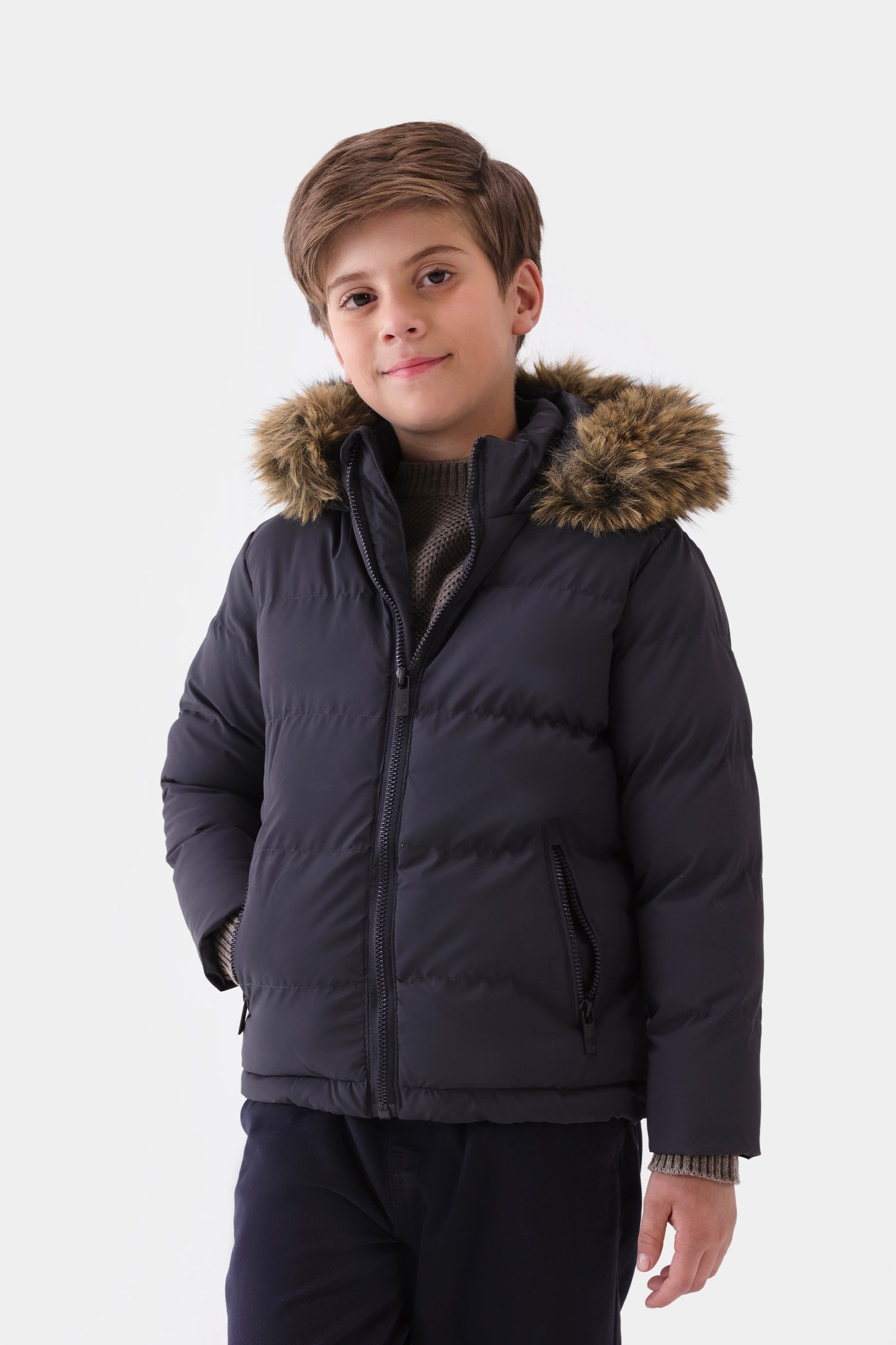 Quilted Faux Fur Jacket