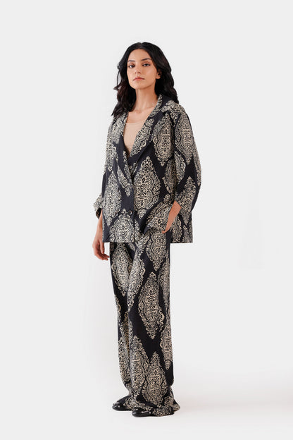 Printed Viscose Blend Trousers - Cougar Clothing