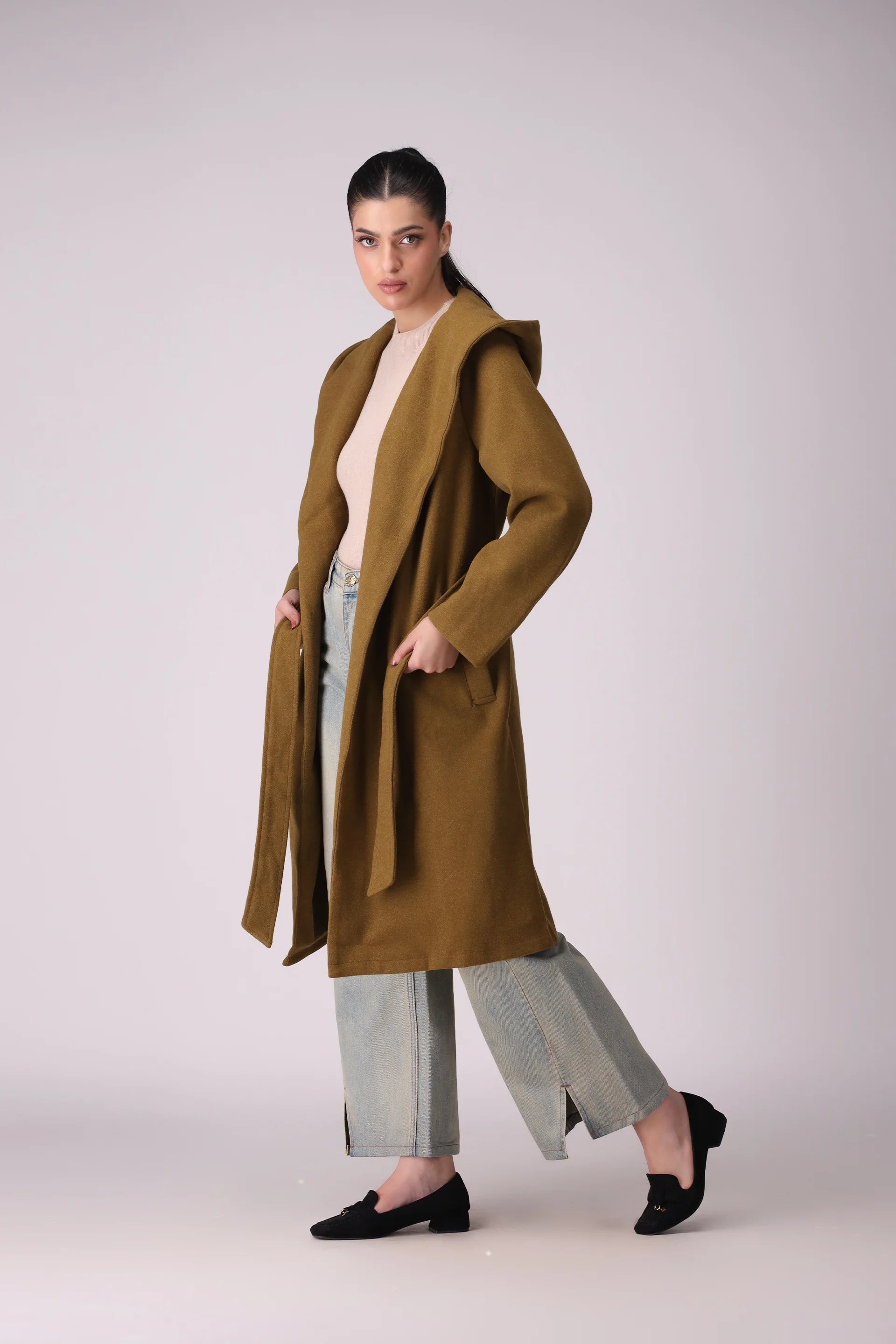 Mélange Hooded Coat - Cougar Clothing