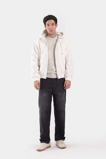 Cotton Jacket With Drawstring Hood - Cougar Clothing