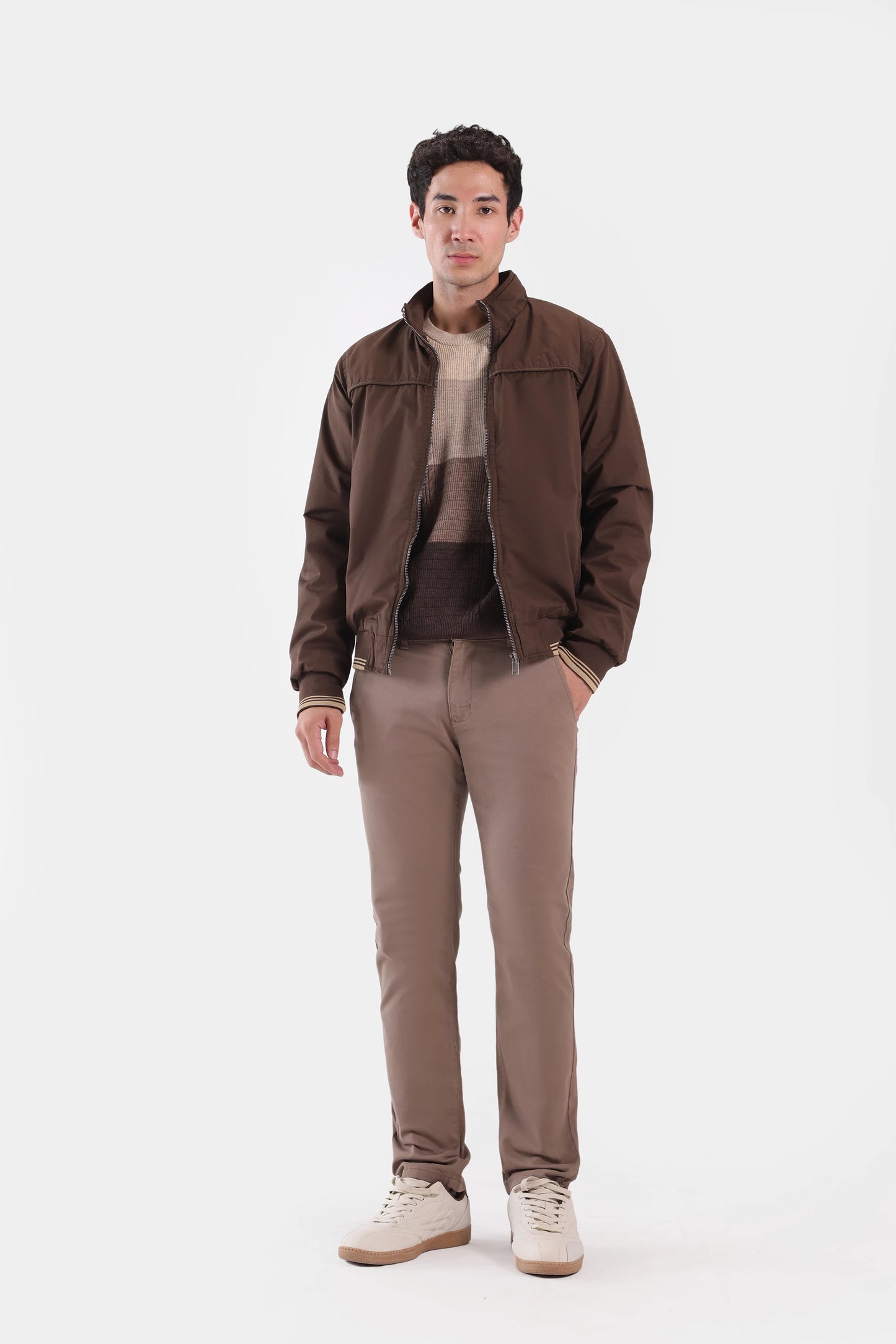 Contrast Ribbed Puffer Jacket - Cougar Clothing