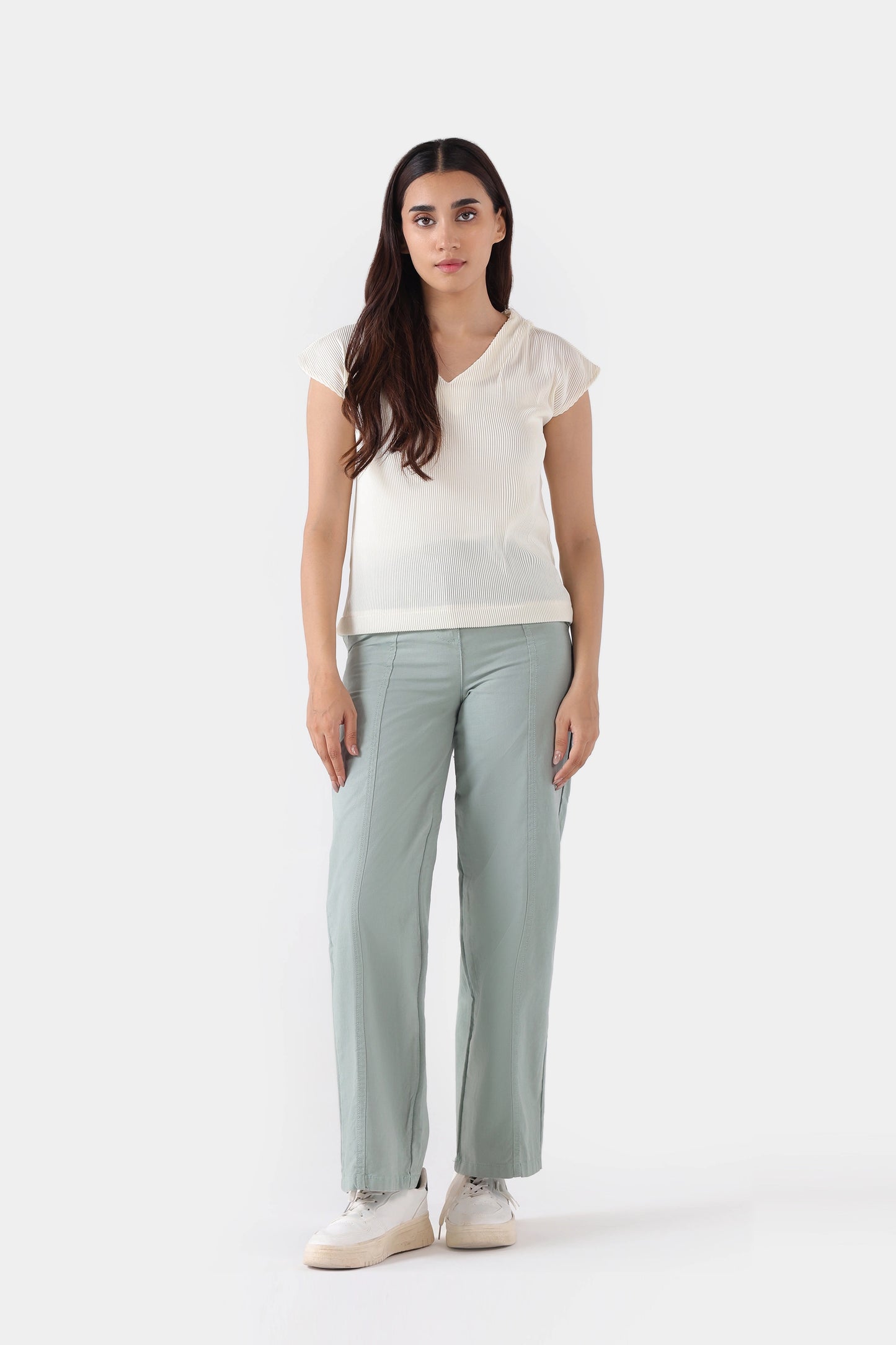 Cap Sleeve Textured Top - Cougar Clothing