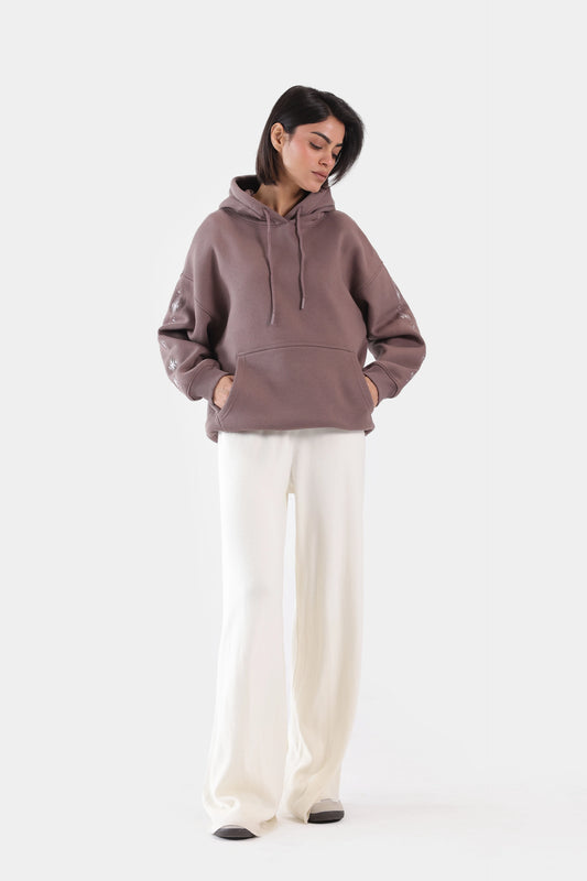 Embroidered Oversized Hoodie - Cougar Clothing