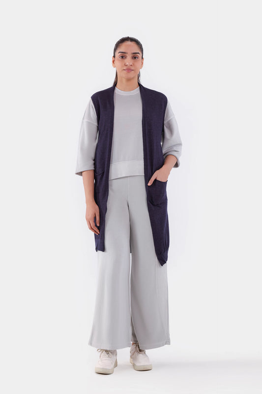 Sleeveless Long Cardigan - Cougar Clothing