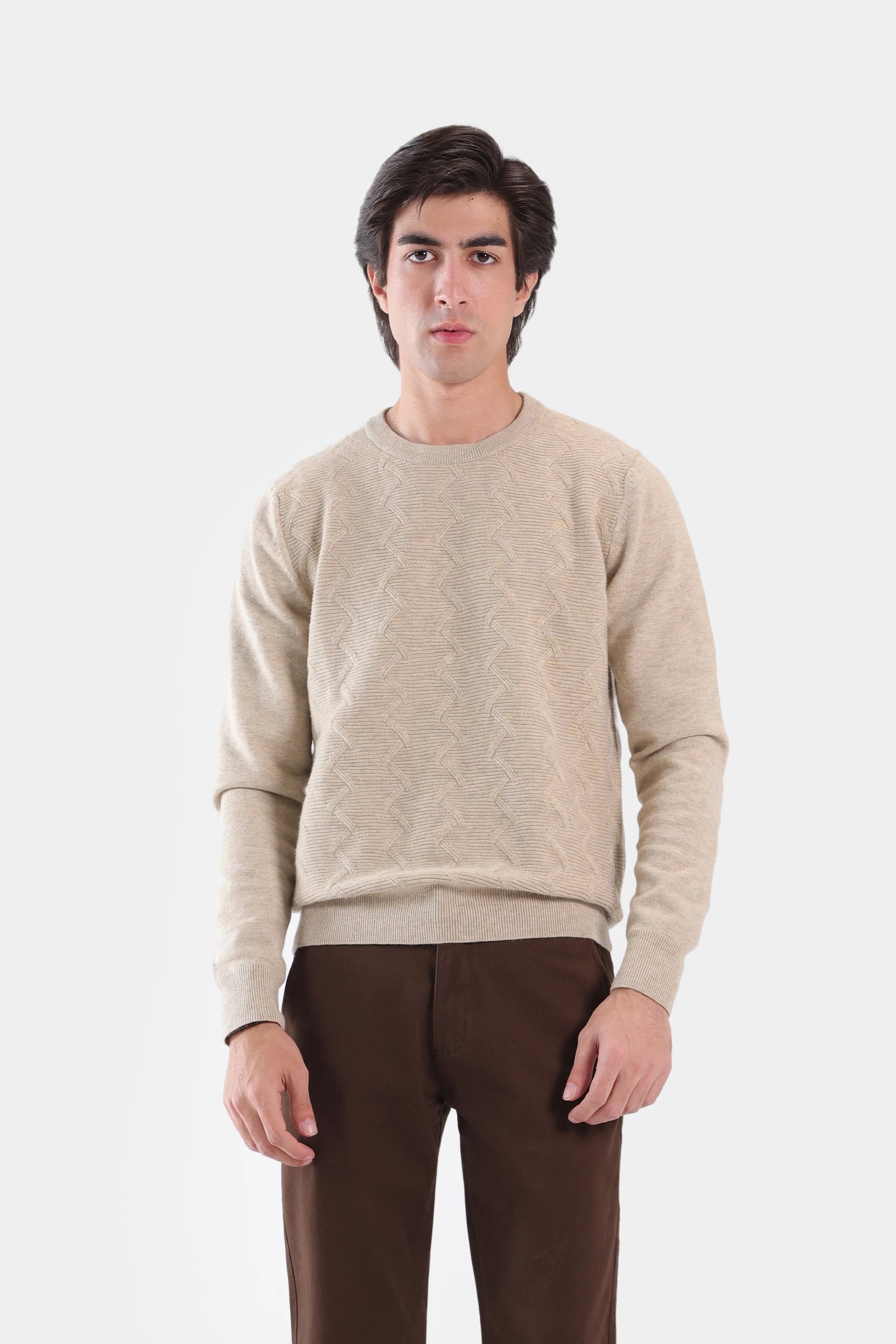 Zig-Zag Knit Sweater - Cougar Clothing