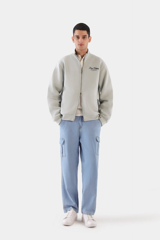 Relaxed Embroidered Bomber Jacket