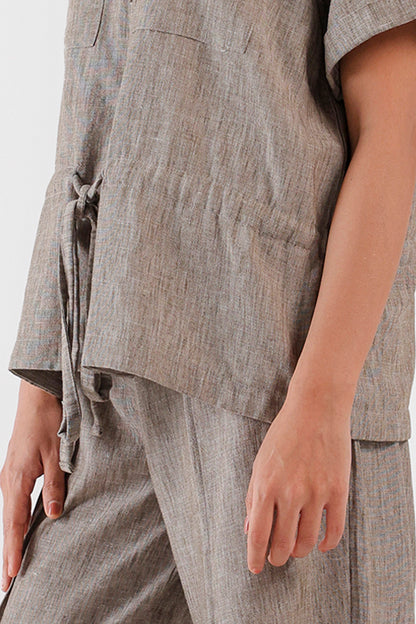 Pleated Textured Trousers - Cougar Clothing