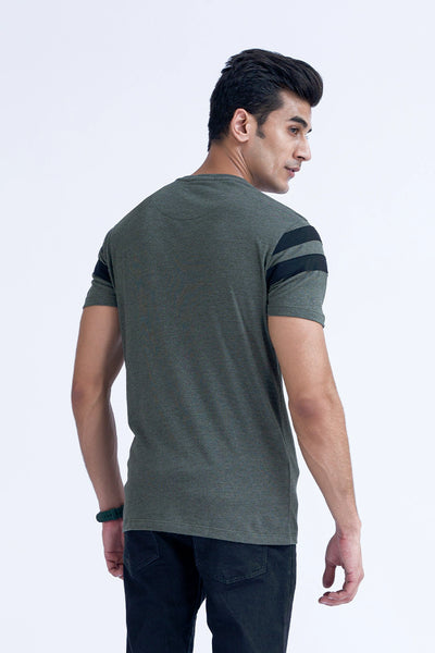 Green Cotton Blend T-Shirt