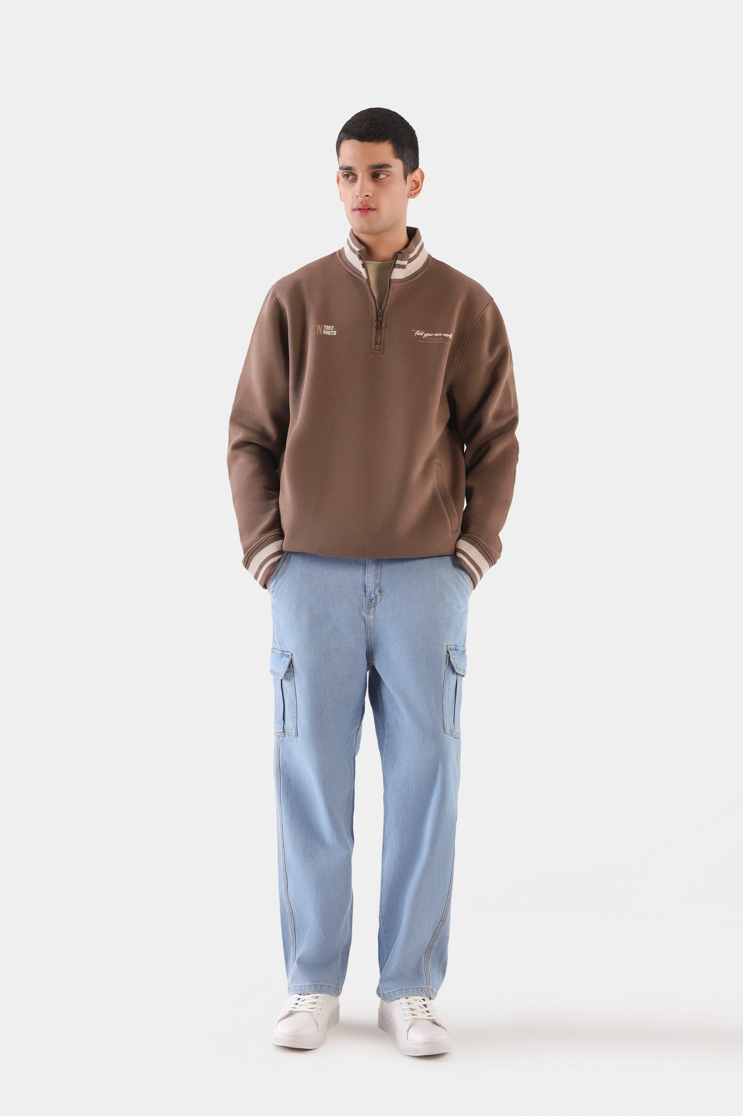 Striped Trimmed Sweatshirt