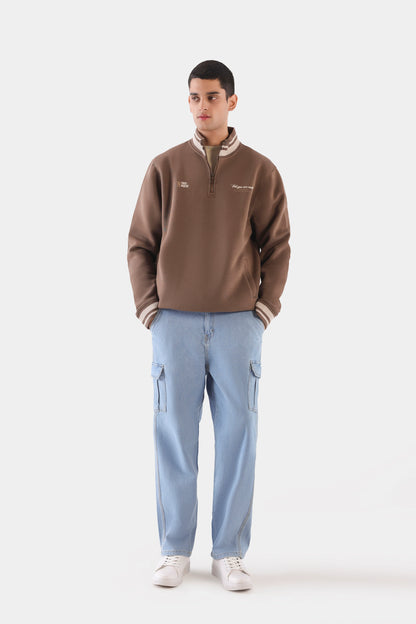 Striped Trimmed Sweatshirt