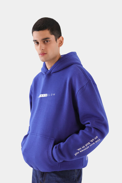 Drop-Shoulder Text Print Hoodie