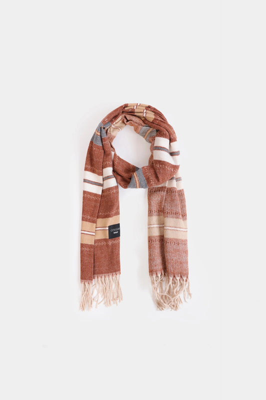 Striped Knitted Shawl