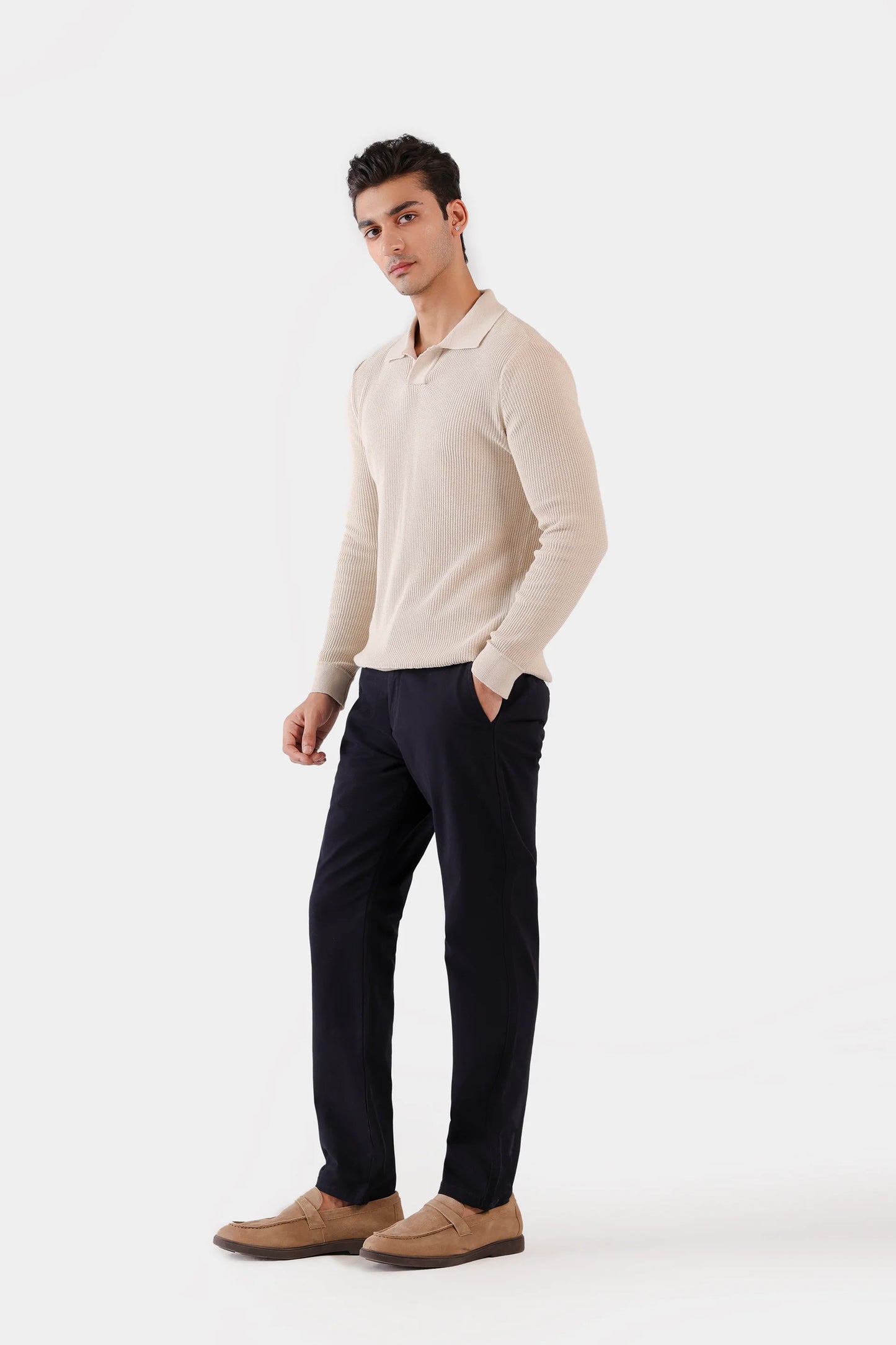 Relaxed Textured Chino Pants - Cougar Clothing