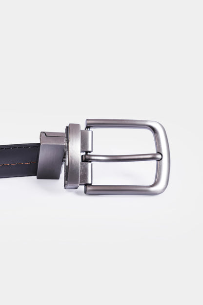 Reversible Belt With Silver Buckle - Cougar Clothing