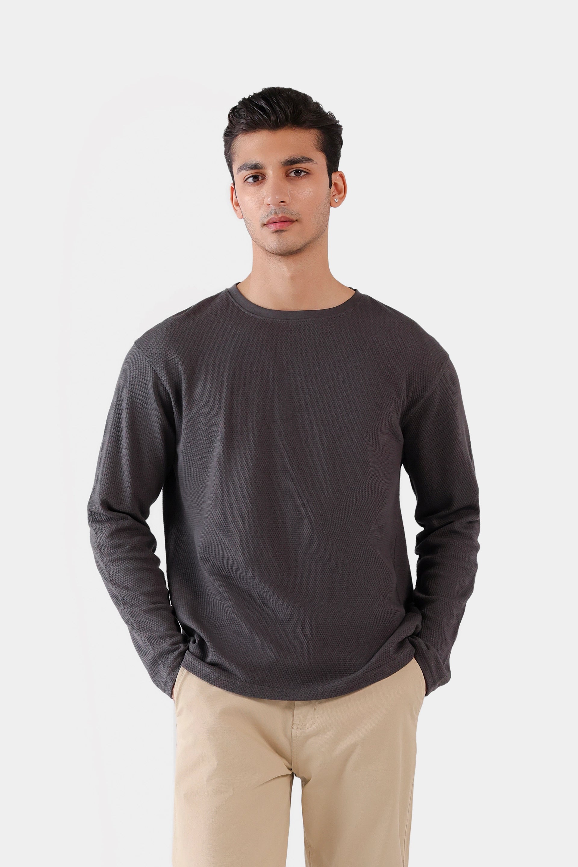 Popcorn Knit T-Shirt - Cougar Clothing