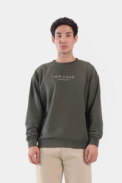 Back Printed Terry Sweatshirt - Cougar Clothing