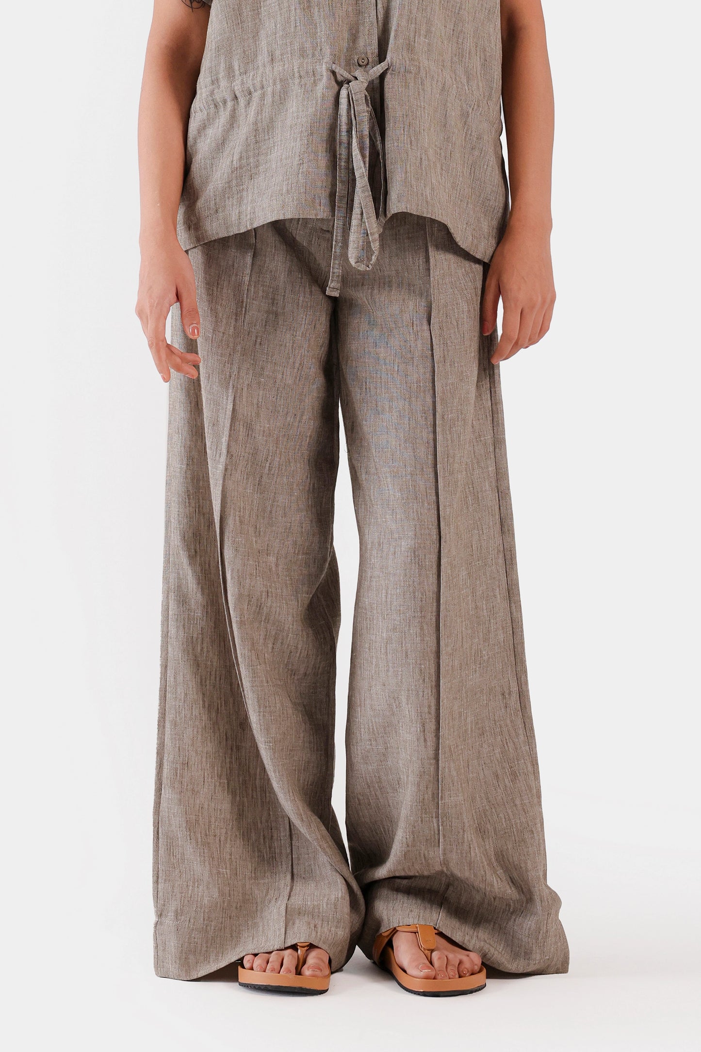 Pleated Textured Trousers - Cougar Clothing