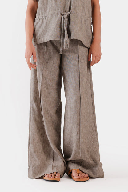 Pleated Textured Trousers - Cougar Clothing
