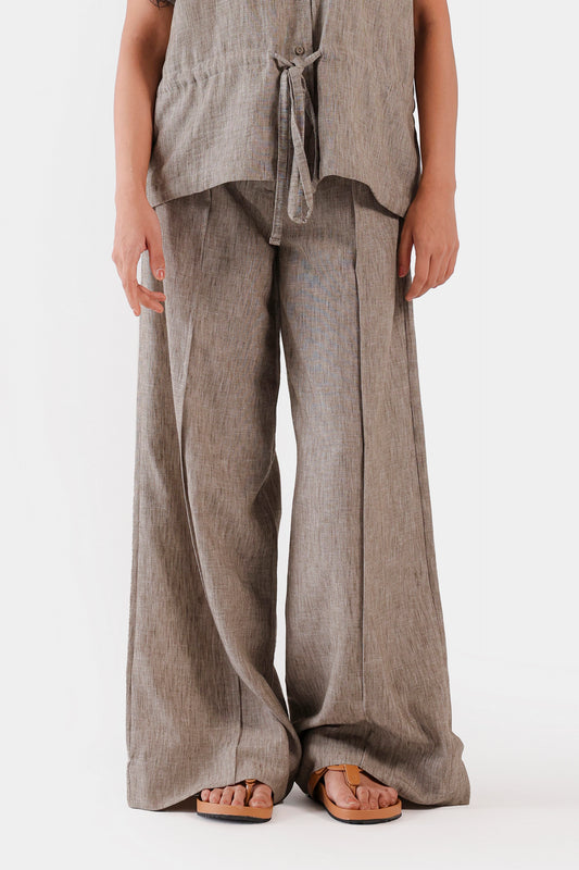 Pleated Textured Trousers - Cougar Clothing
