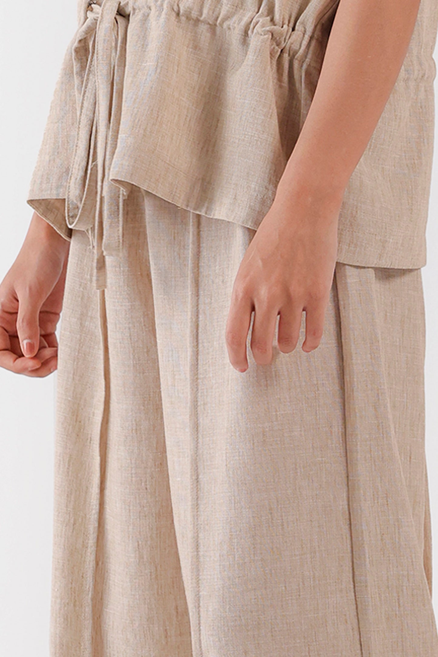 Pleated Textured Trousers - Cougar Clothing