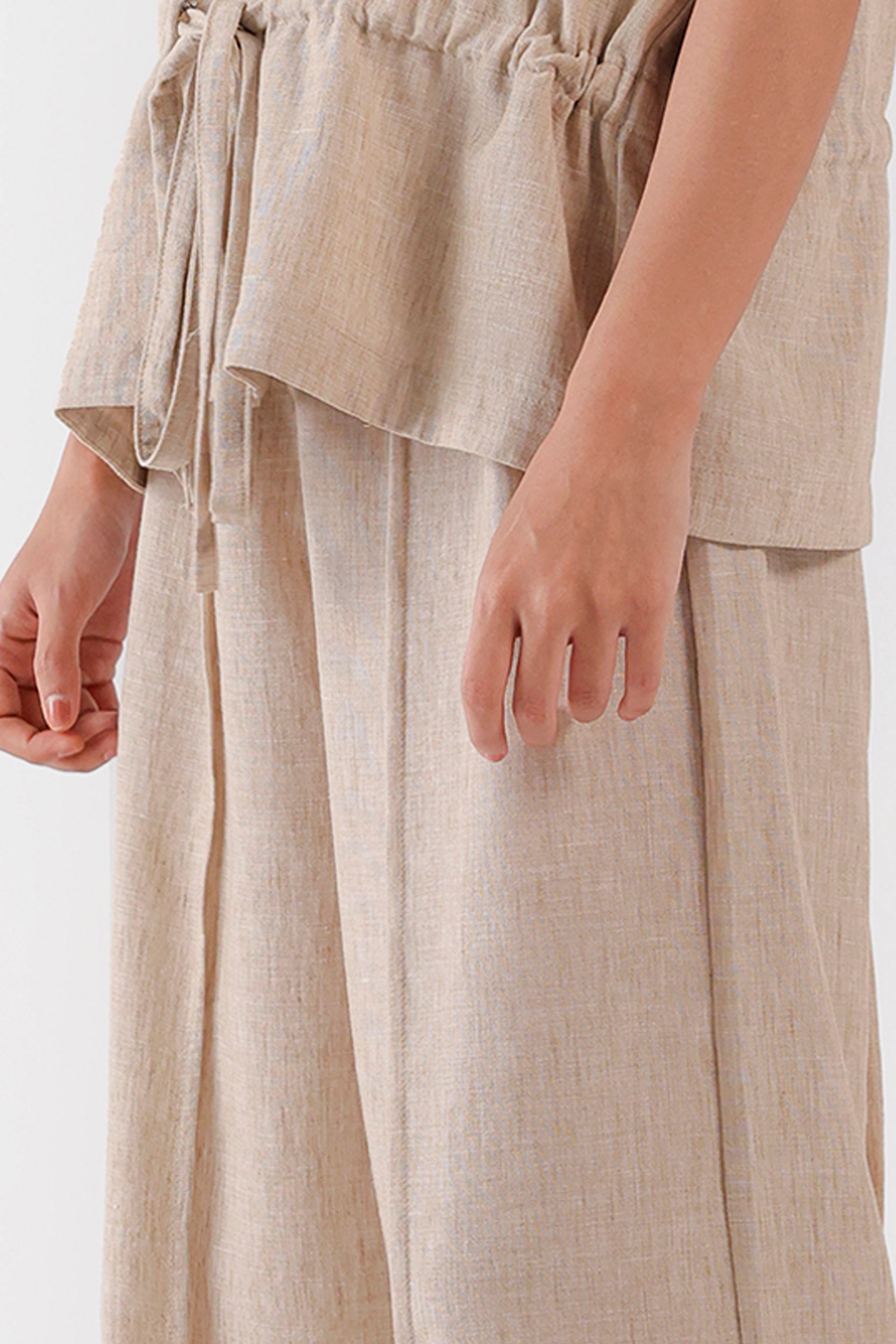 Pleated Textured Trousers - Cougar Clothing