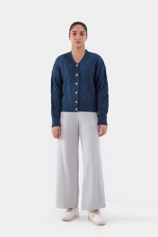 Cable Knit Cardigan - Cougar Clothing